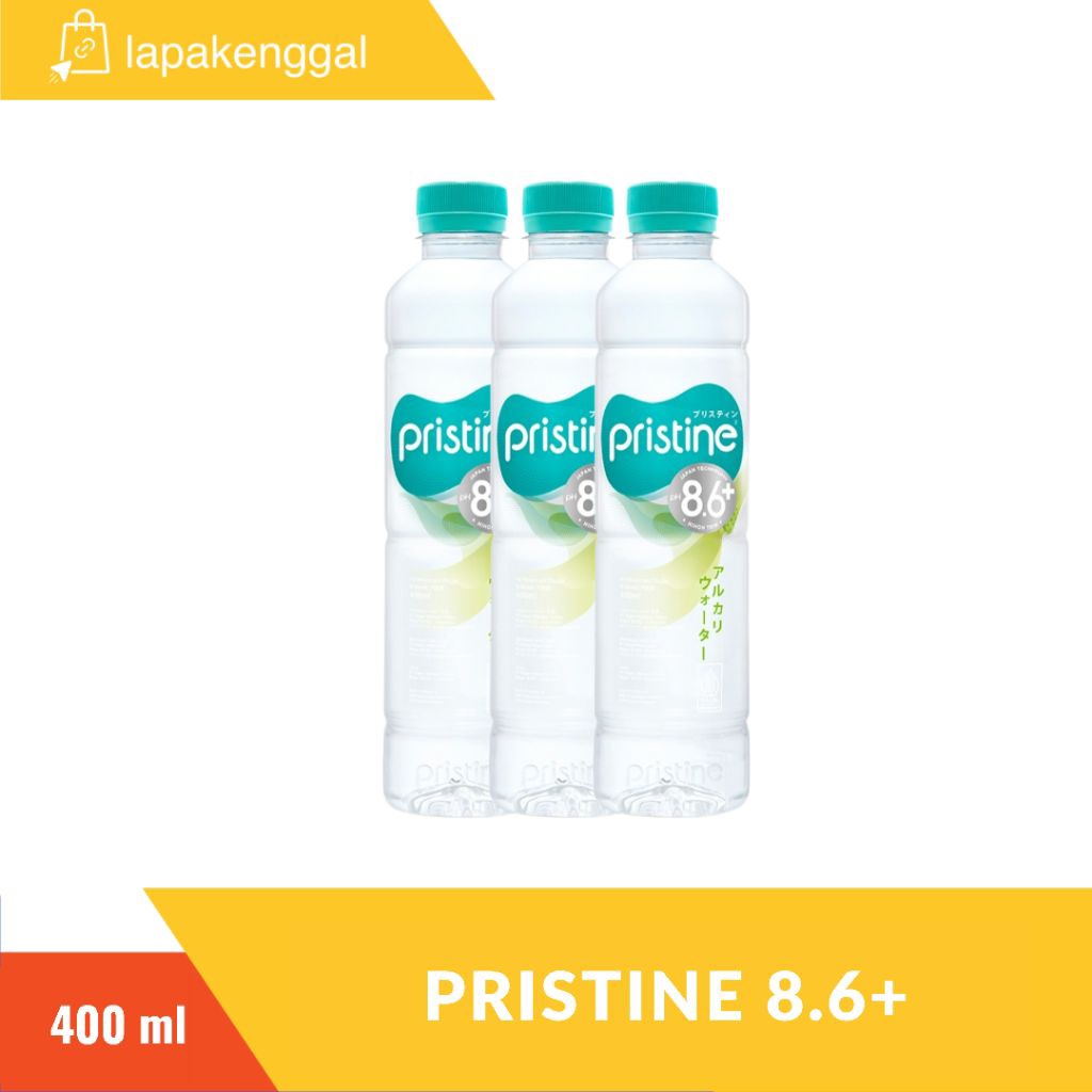PRISTINE 8.6+ Air Minum Air Mineral BOTOL 400 ml