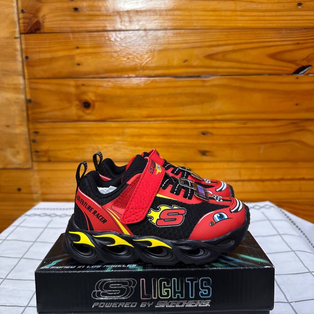 ONLY SIZE 24 SEPATU SKECHERS ANAK LAKI-LAKI SKECHERS S LIGHT THERMO FLASH WHEEL BUDDIES 402306N BLAC