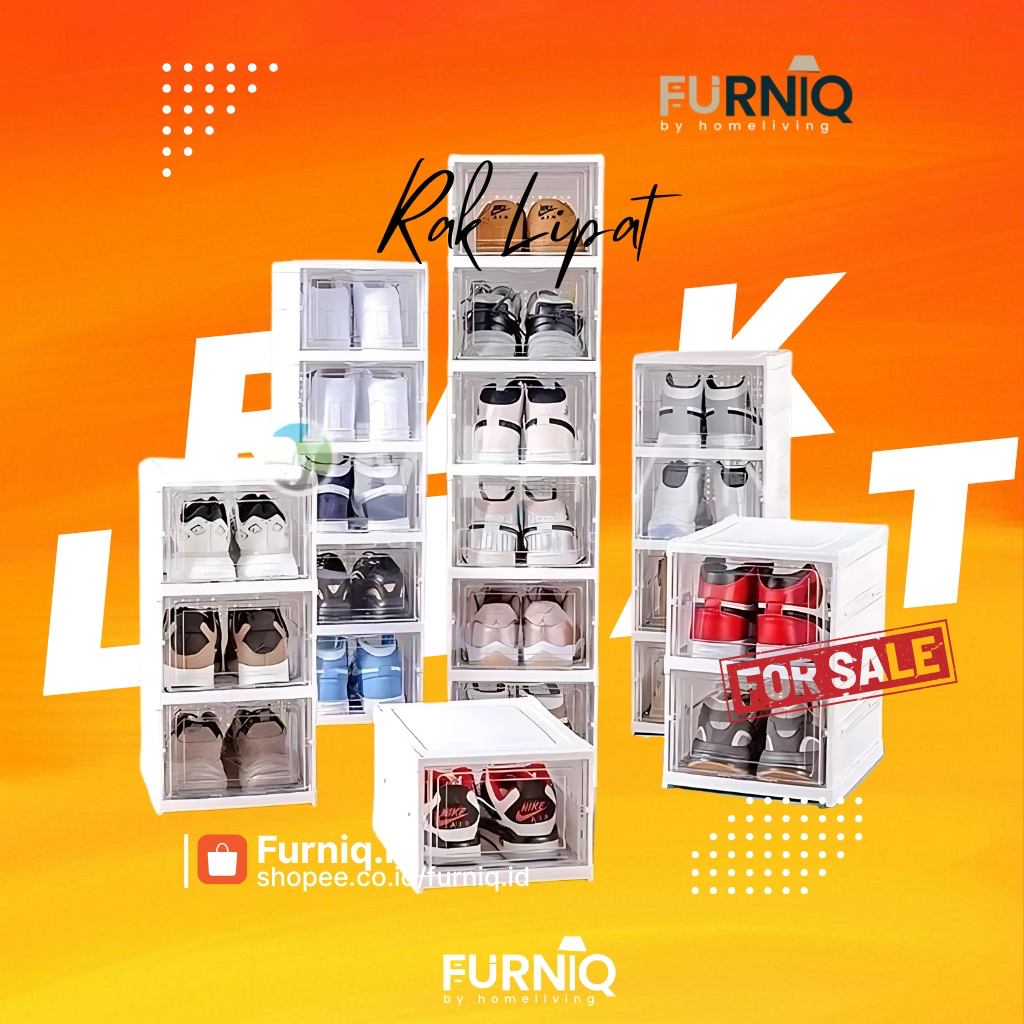 FURNIQ.ID - RAK SEPATU LIPAT - RAK LIPAT MULTIFUNGSI - LEMARI LIPAT SERBAGUNA
