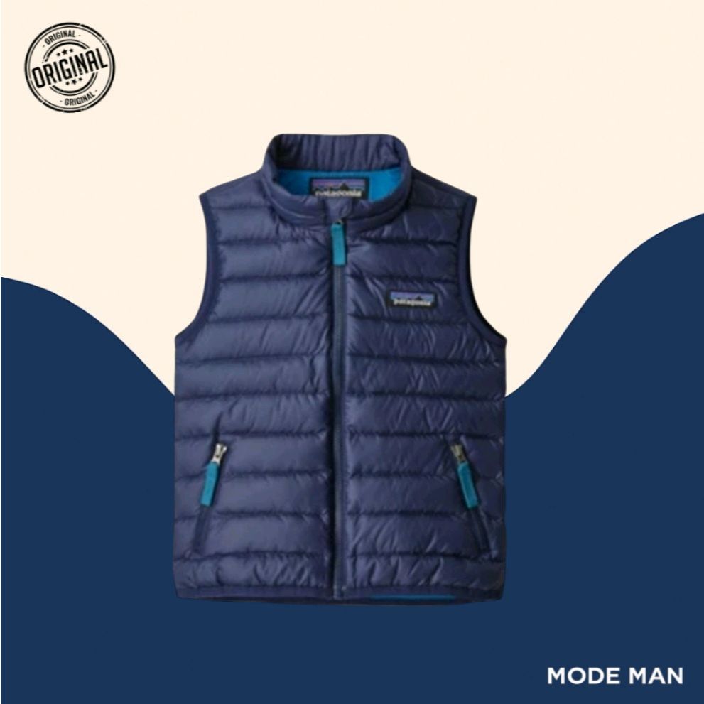 Patagonia Baby Down Sweater Vest – Rompi Hangat Bayi Bahan Daur Ulang, Ringan &amp; Tahan Angin, Ukuran 