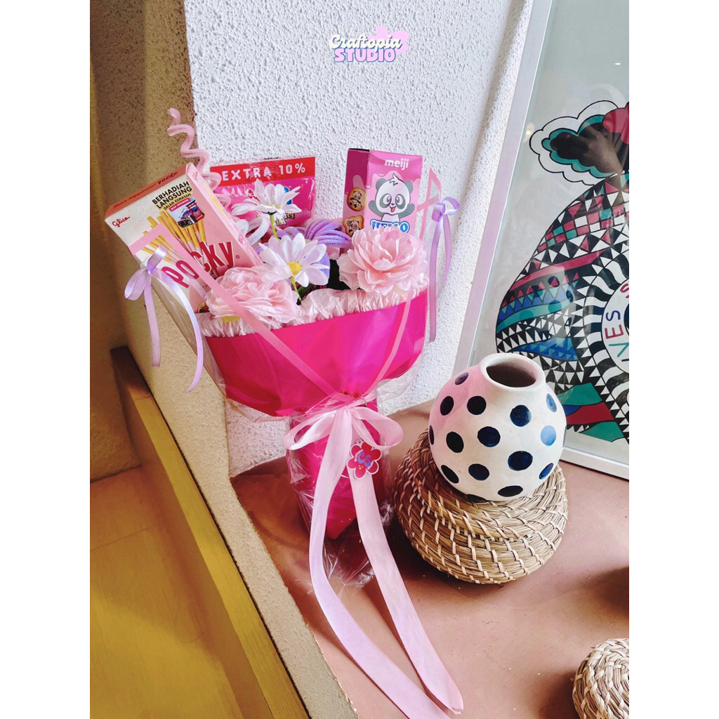 

Snack Bouquet / Buket Snack Artificial / Buket Snack Pipe Flowers