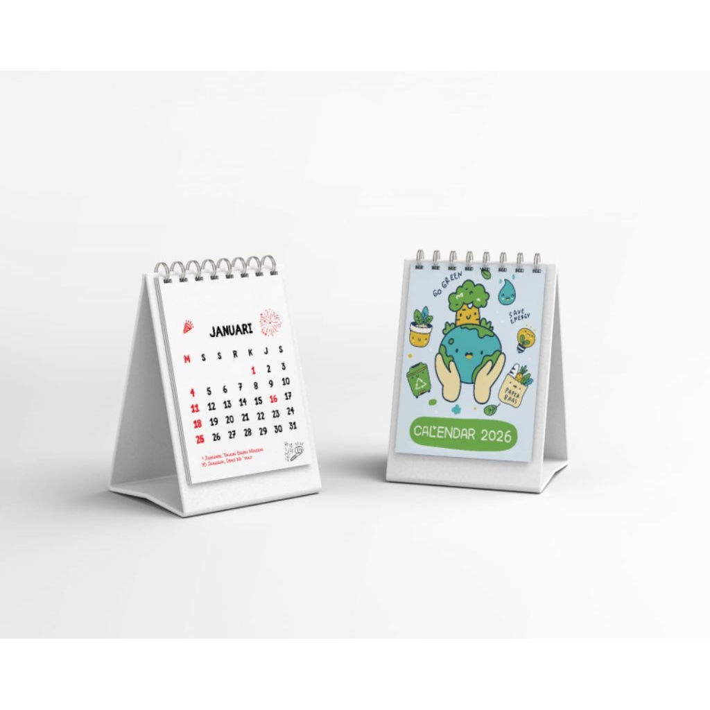 

TOOKE - Kalender 2026 / Calender 2026 / Kalender Meja 2026 / Kalender Mini 2026 / Kalender Meja