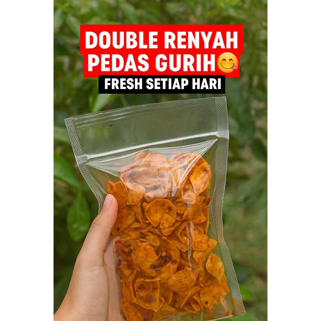

Keripik Basreng Chili Oil Pedas Gurih – Snack Double Renyah Tahan Lama Kemasan 1Kg