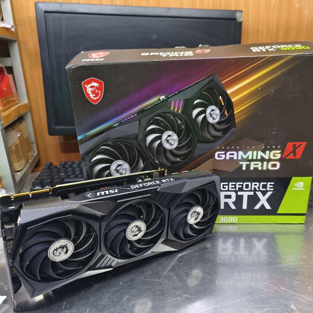 VGA GPU NVIDIA GeForce MSI Gamimg trio x RTX 3090 24 gb 3dp 1 hdmi 384 bit