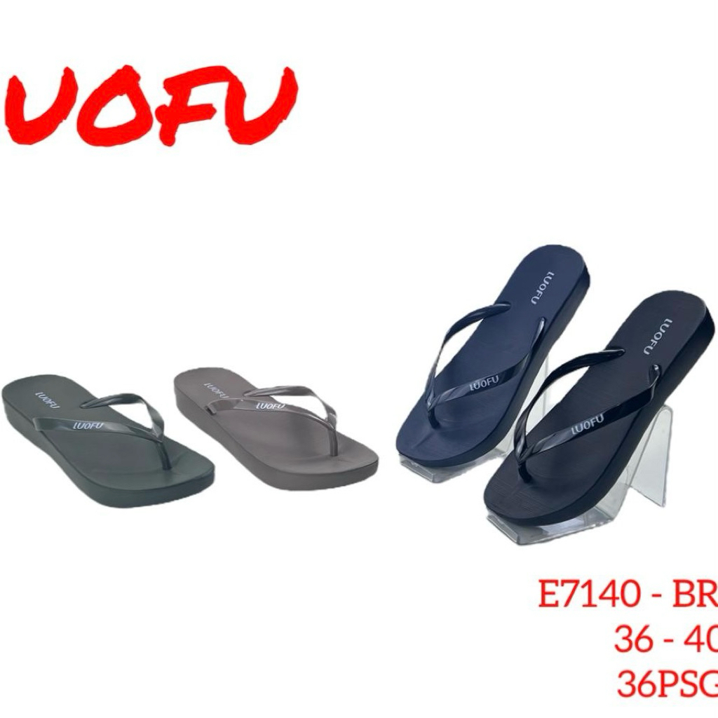 LUOFU sandal jepit teplek ringan sandal jepit polos luofu sandal jepit wanita bahan karet E7140
