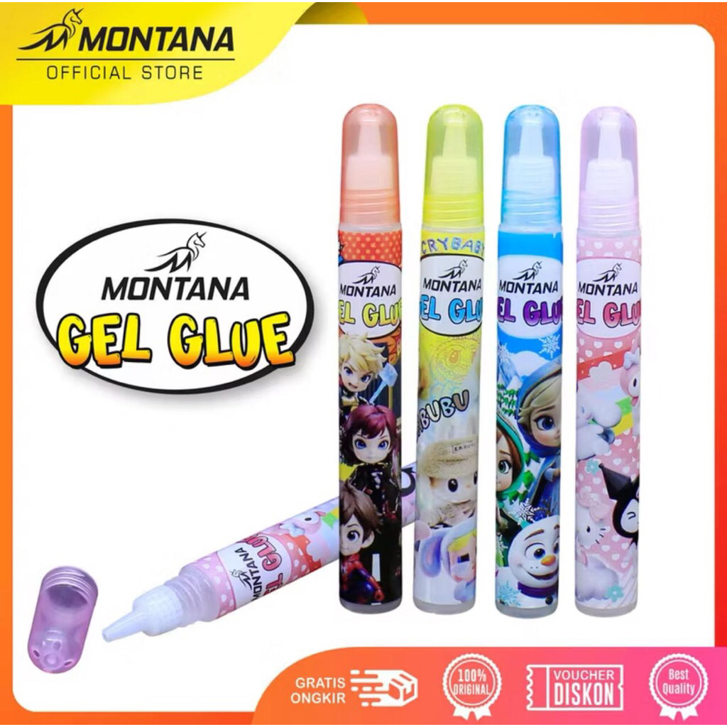 

GROSIR 1Renteng(12botol) MONTANA Lem cair botol Fancy Lem kertas murah // Lem cair murah