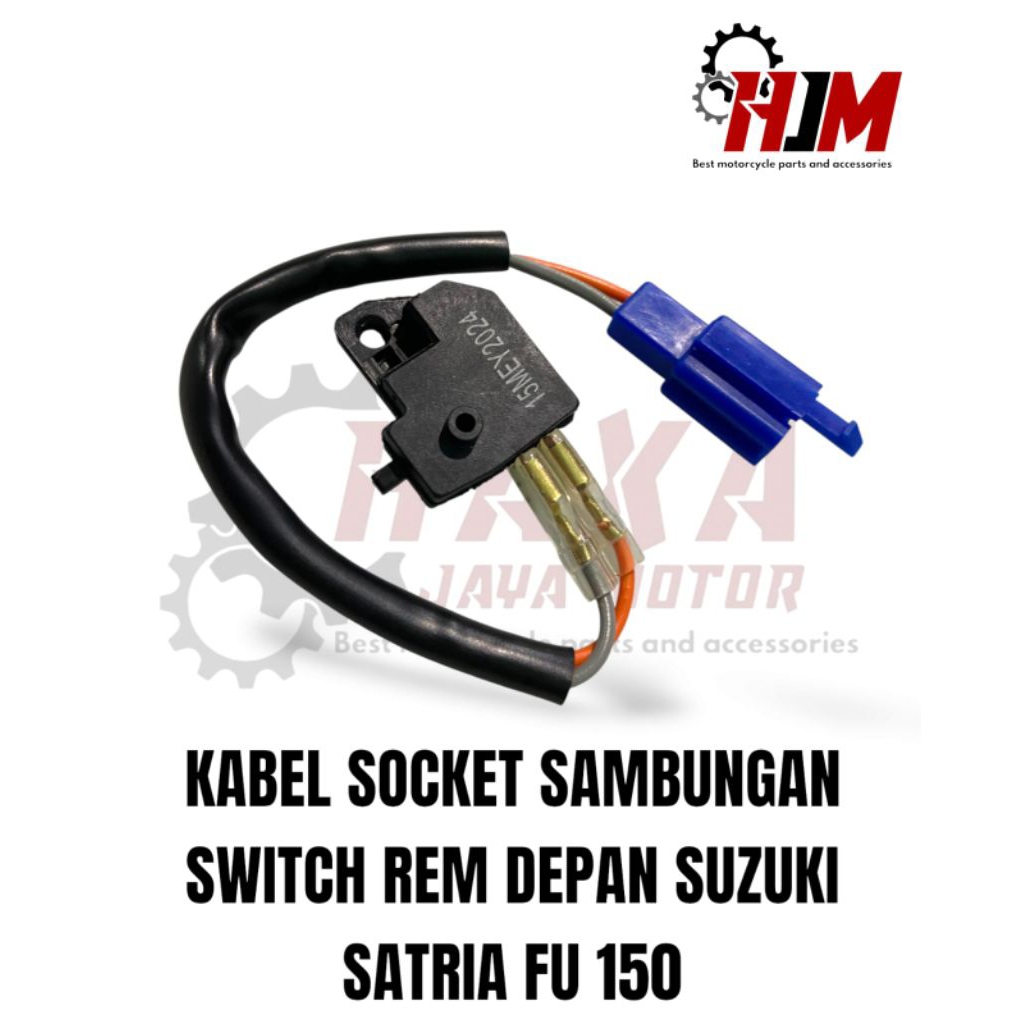 HJM-KABEL SOCKET SAMBUNGAN SWITCH REM DEPAN SUZUKI SATRIA FU 150 SET  SWITCH REM DEPAN SATRIA FU