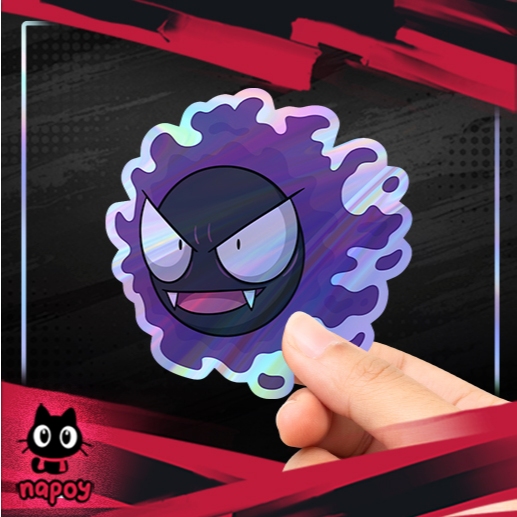 

Stiker Hologram Anime Game Movie Pokemon Gastly