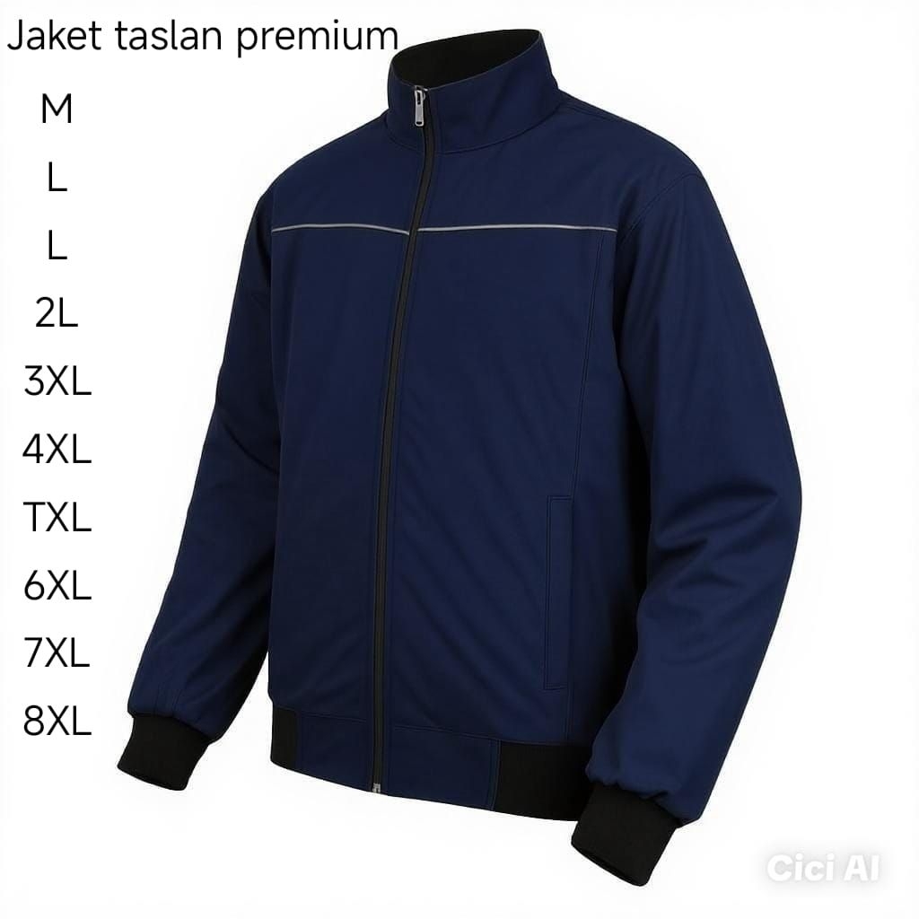 Jaket pria harian keren bahan taslan premium big jumbo ukuran M.L.XL.2XL.3XL.4XL.5XL.6XL.7XL.8XL Bah