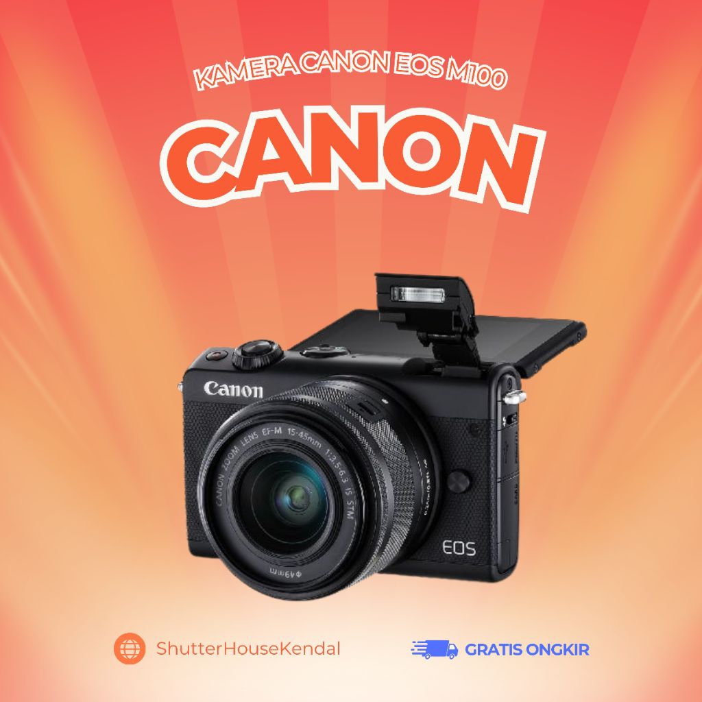 KAMERA CANON EOS M100 MIRRORLESS ORIGINAL 100% GARANSI RESMI
