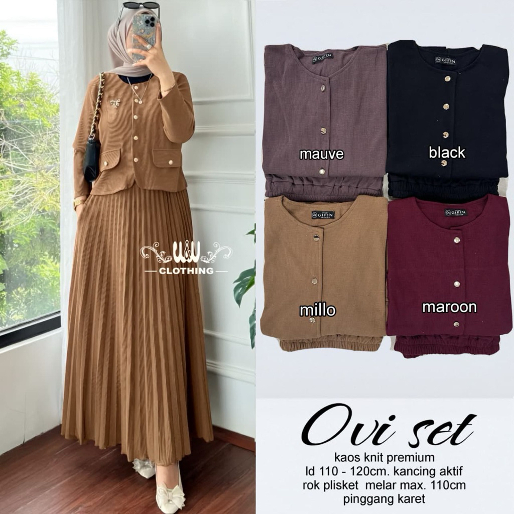 SETELAN ROK KEMEJA SIMPLE KEKINIAN PREMIUM SIERA/ OVI SET/ AQILA SET ORI by W&W CLOTHING / WM GALERY