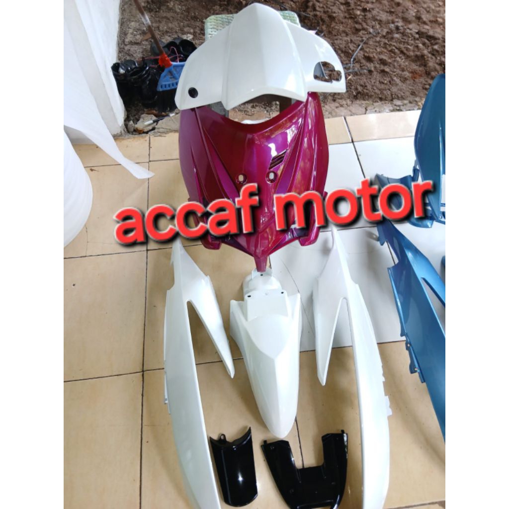 cover full body halus honda vario cw 110 karbu warna pink putih