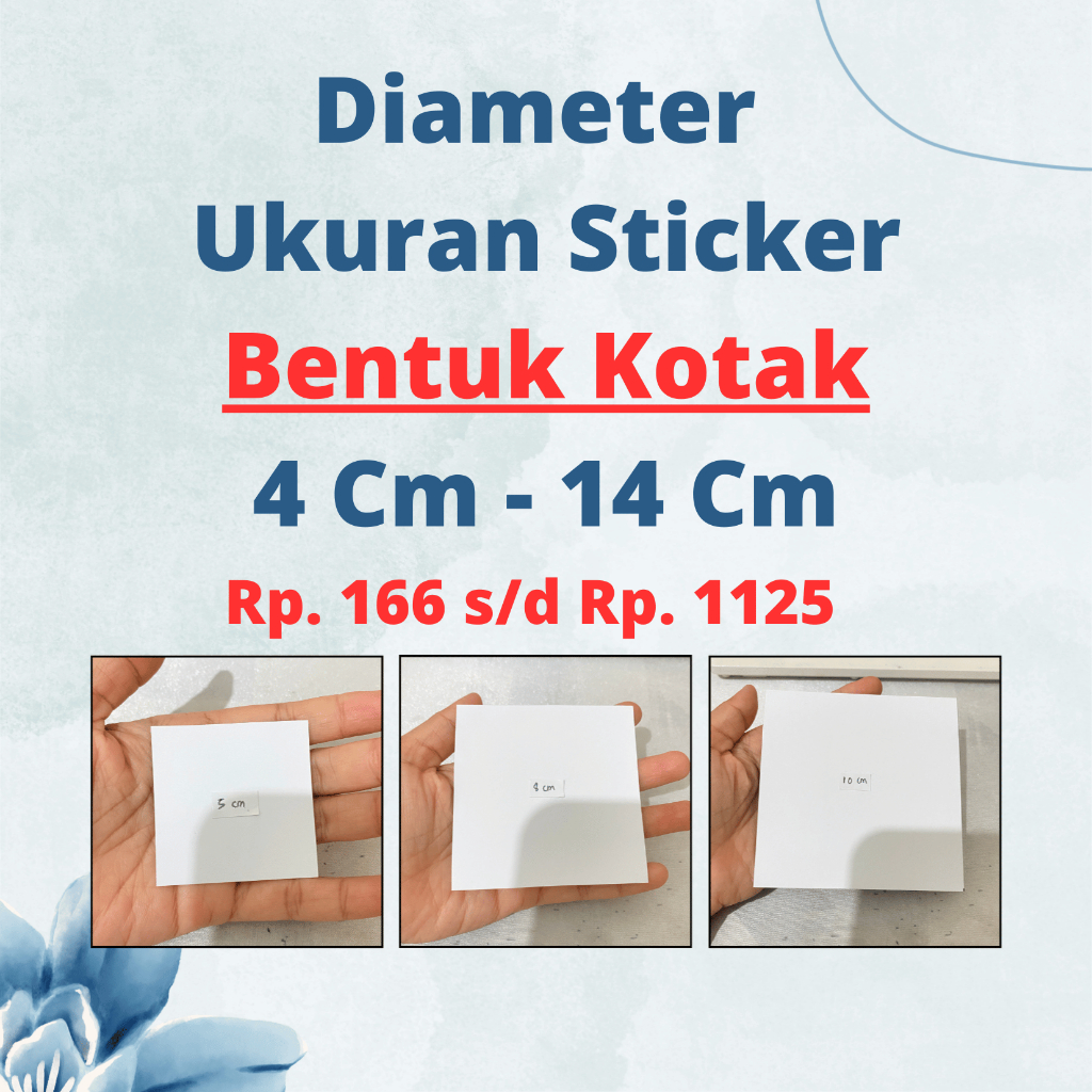 

LINK UKURAN STICKER KOTAK/ STICKER KOTAK 4 CM - 14 CM