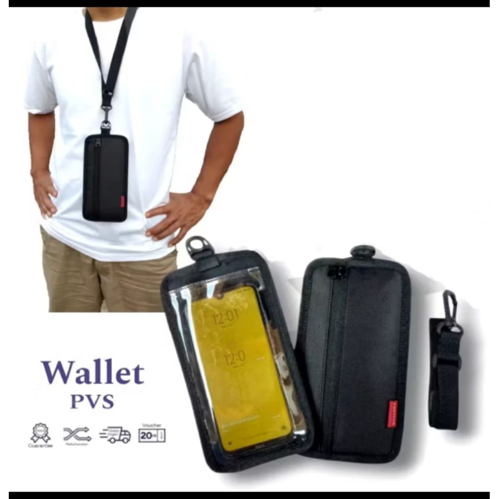 SWR.Tas Hp dan Uang Dompet gantung leher//Tas selempang pria/wanita