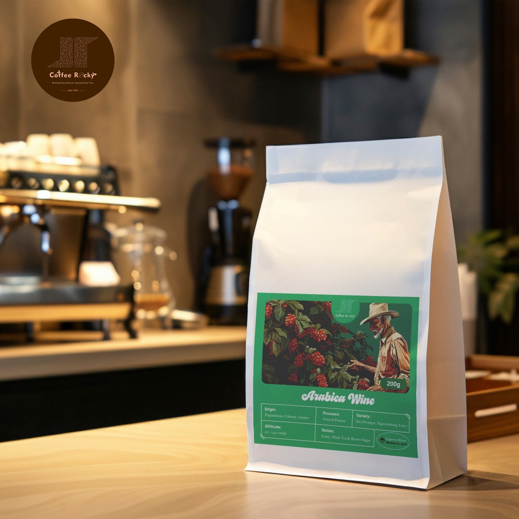 

Kopi Arabika Wine 200g - Biji & Bubuk - Fresh Roasted Beans - Esspresso