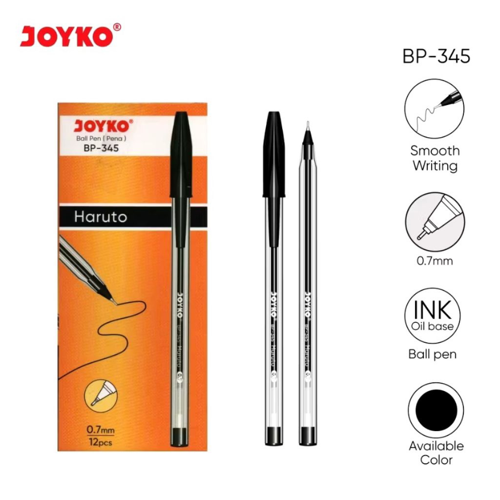 

Ball Pen Pulpen JOYKO BP-345 Haruto 0.7mm (12pc)