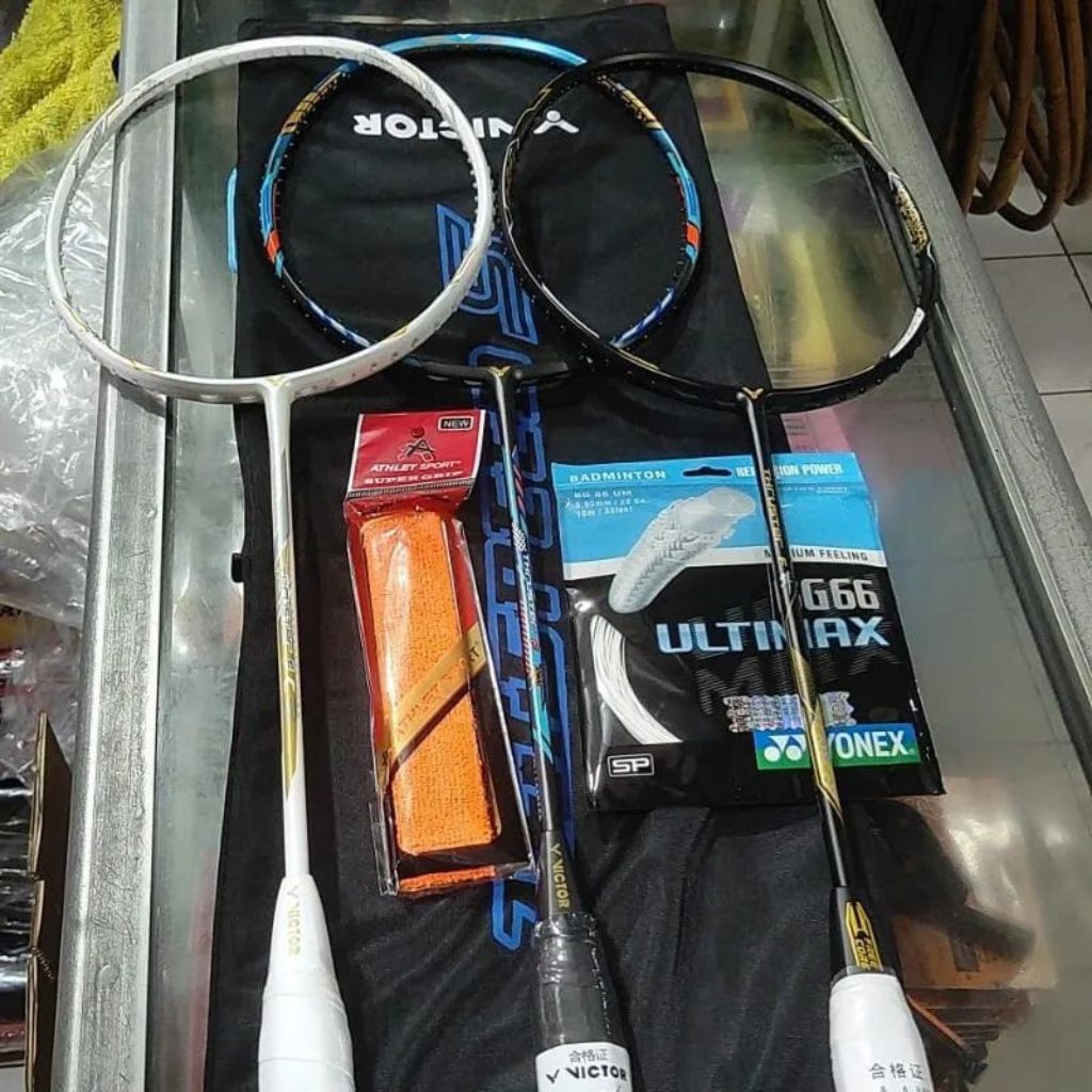 Raket Badminton Victor THRUSTER F 30LBS free tas & grip