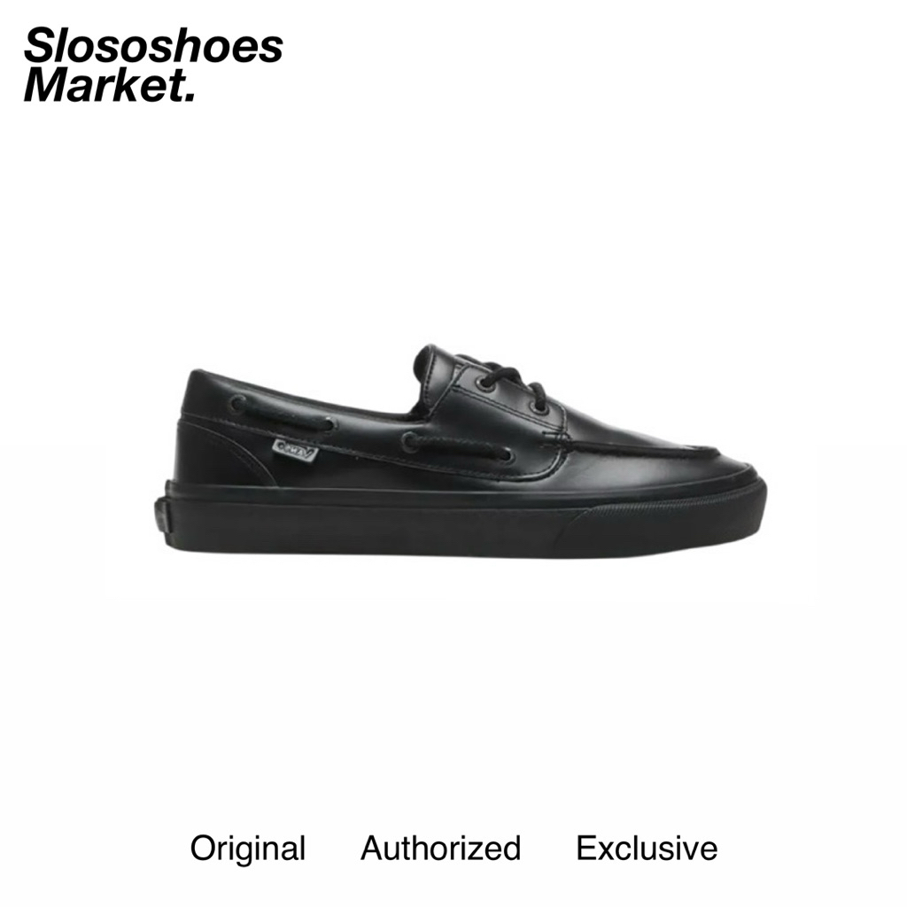 Vans 2 Eyelet - Black Leather