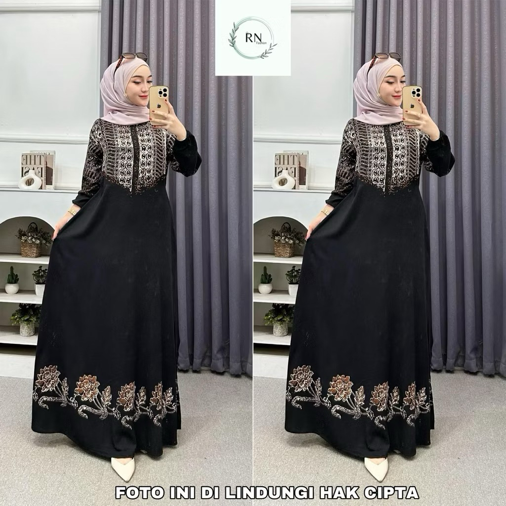 Gamis Twill Rayon Mutiara All Size