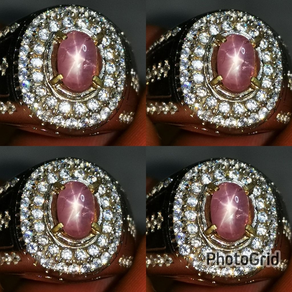 Batu permata natural ruby star burma