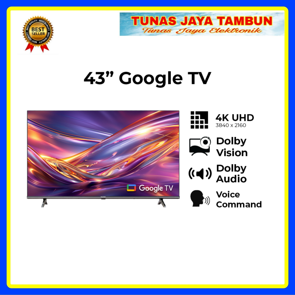 LED POLYTRON 43 UG 5059 / LED POLYTRON 43 INCH GOOGLE TV 4K / POLYTRON PLD 43UG5059 GOOGLE TV 4K