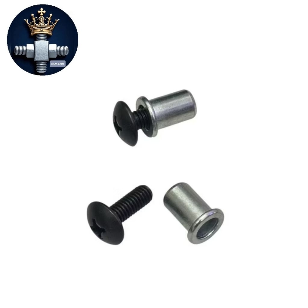 MUR BOSH DRAT M6 BAUT 10 NUTS BOS BUSING TOPI ORIGINAL