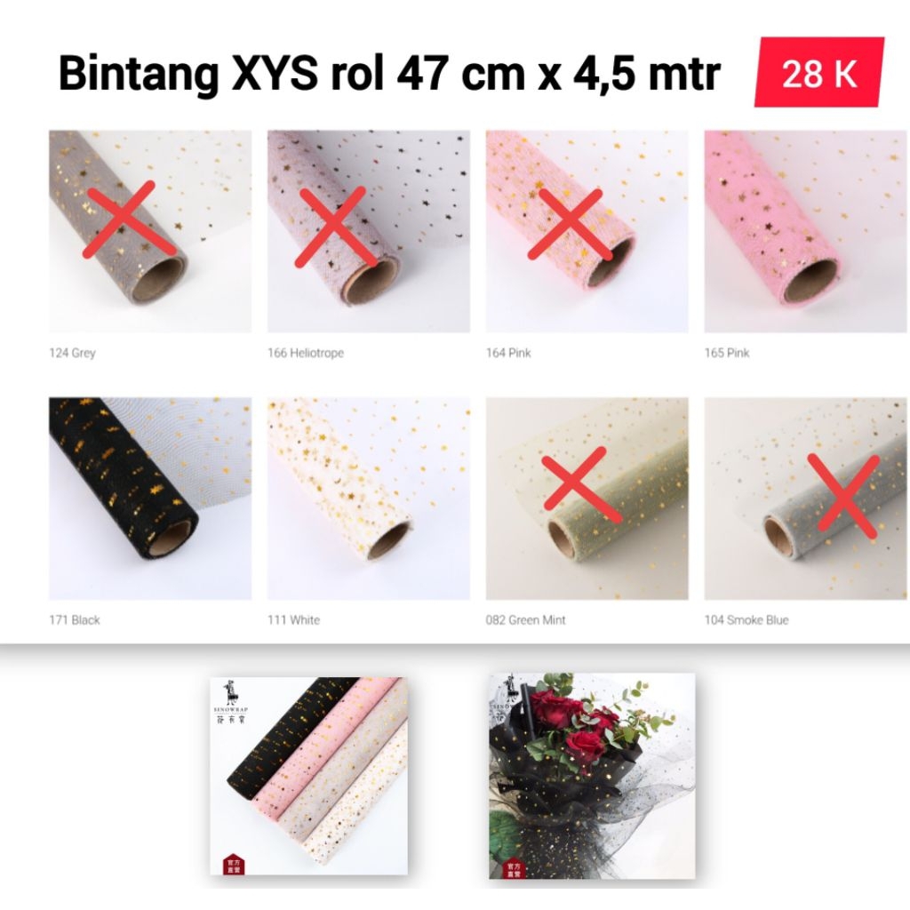 

Mesh Bintang Korean Jaring roll