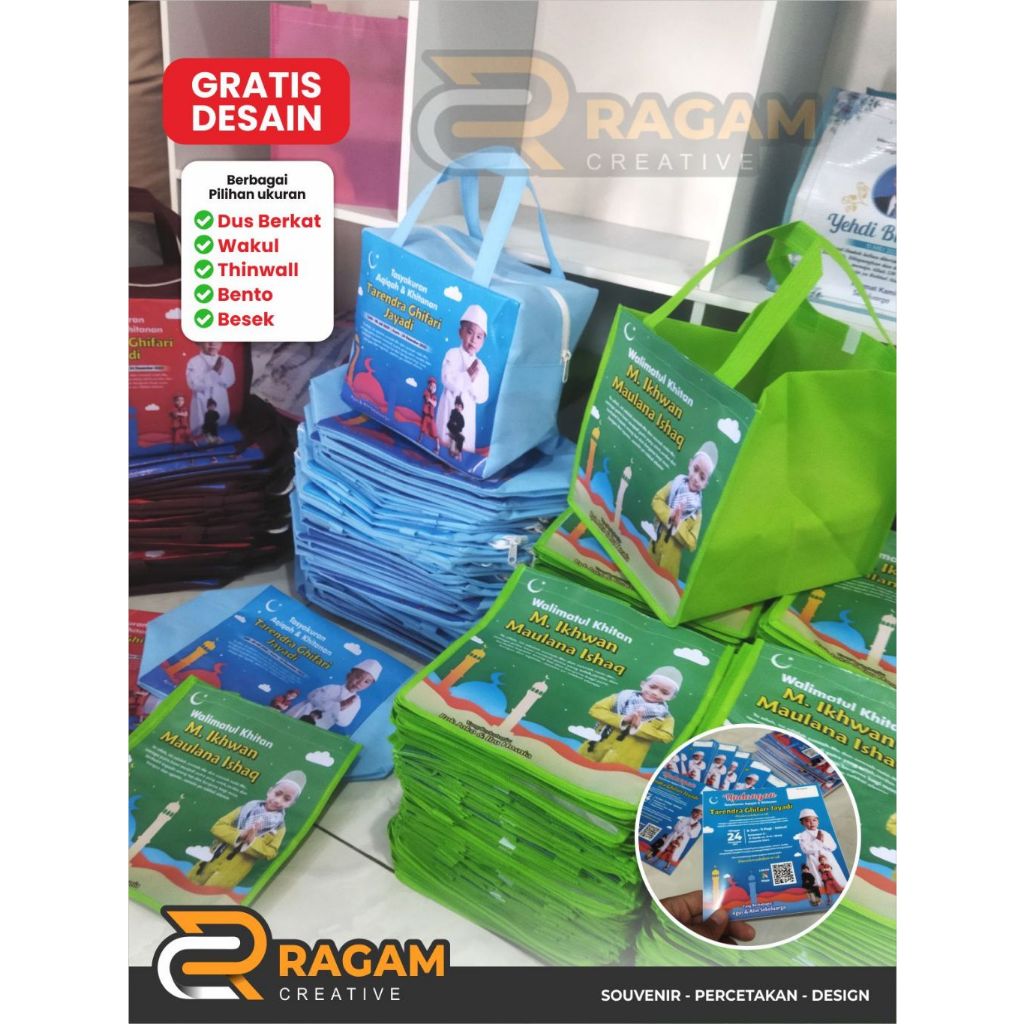 Tas Khitanan Anak Souvenir Murah / TasKhitanan Custom / Tas Khitan / Syukuran Khitanan / Tas Sunatan