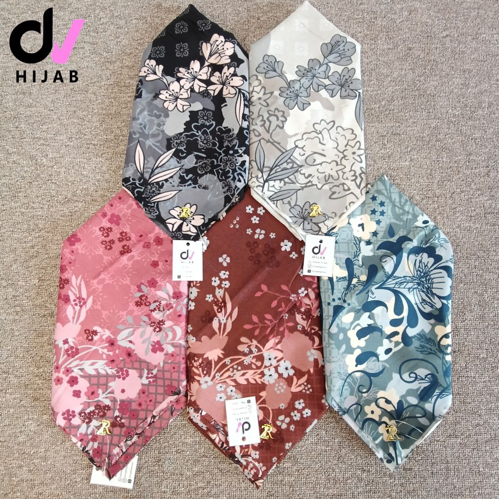 5Pcs Hijab Segiempat Zaryta Motif/Jilbab Motif Zaryta/Segiempat Motif/Zaryta Motif/Zaryta Voal/Metal