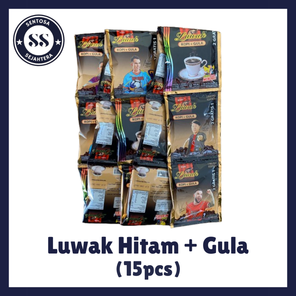 

Kopi Luwak Hitam + Gula Renceng / Renteng isi 15 Sachet
