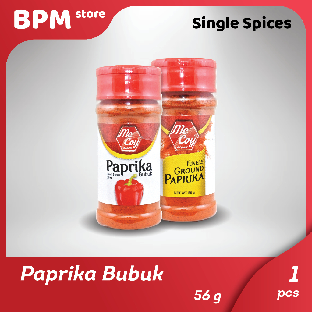 

McCoy Paprika Bubuk – Warna Merah Cerah | Rasa Manis Pedas Ringan
