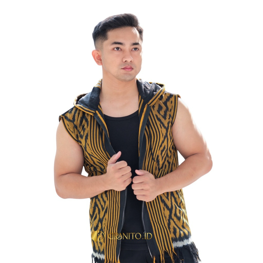 granito.id - ponco hoodie outer jaket tenun songket etnik toraja bali lombok