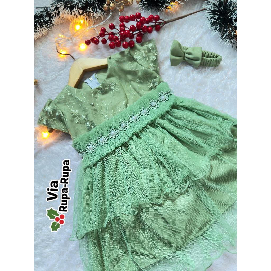 Dres Pesta Anak Perempuan/ Baju Anak Perempuan / Gaun Pesta Bayi Perempuan / Dres Natal Anak Perempu