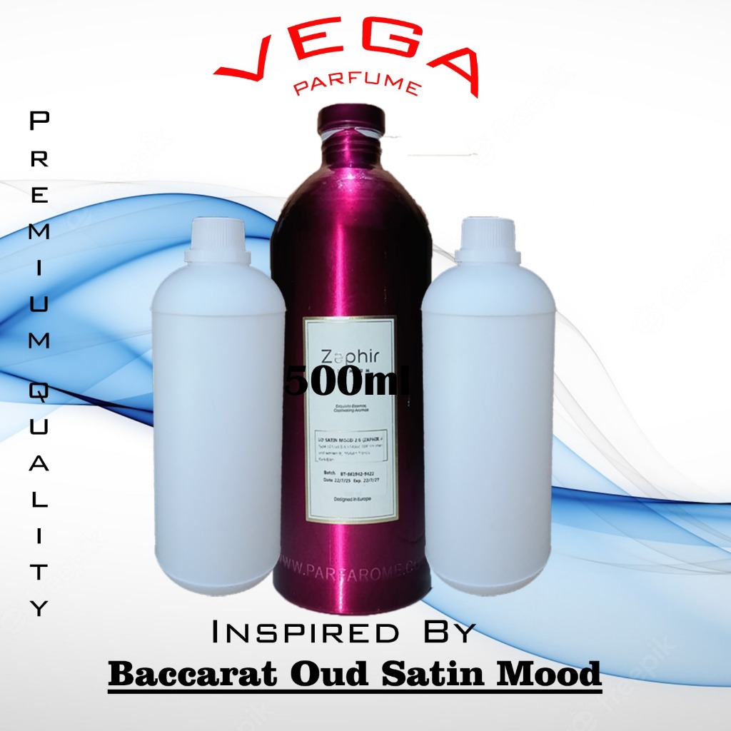 Baccarat Oud Satin Mood Parfarome Premium 500ml Repack Murni Bibit