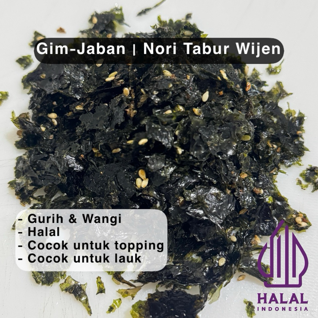 

NORI TABUR WIJEN | HALAL GUNGJUNG GIM JABAN 25 gram | NORI TABUR | RUMPUT LAUT PANGGANG | CRISPY SEAWEED SNACK