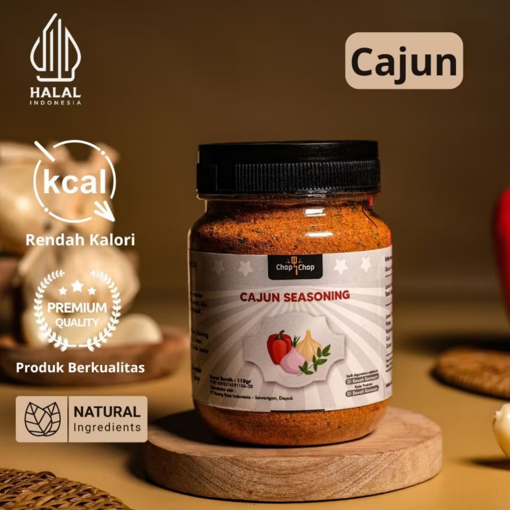 

KEBAB SHAWARMA X CHOPCHOP Cajun Seasoning Bumbu Marinasi Satset Rendah Kalori 100g Halal Premium Quality Natural Ingredients