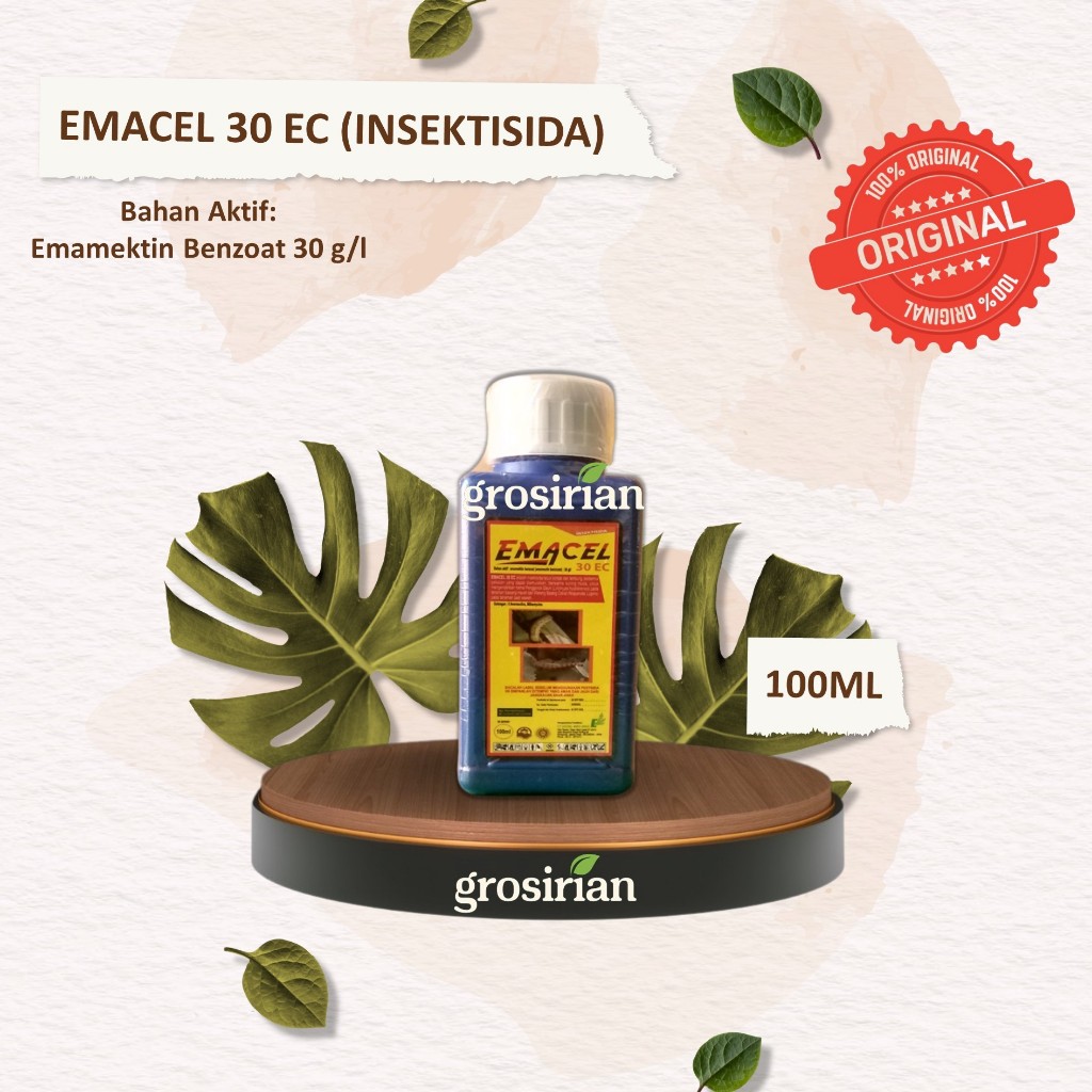 EMACEL 30 EC - 100ML INSEKTISIDA | PENGENDALI PENGOROK DAUN, ULAT PADA BAWANG MERAH, KUBIS, CABAI