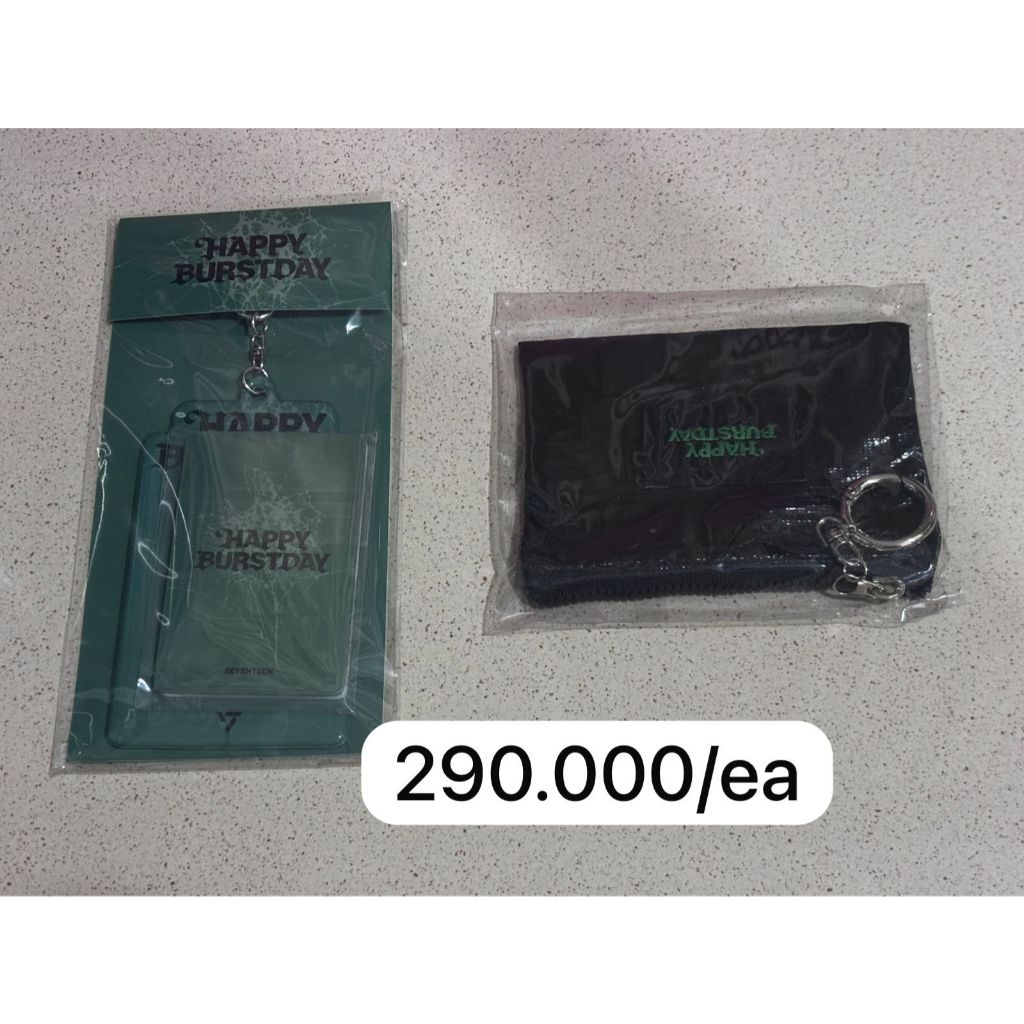 [MEANIE_LATTE|READY STOCK|BACA DESKRIPSI] SEVENTEEN HAPPY BURSTDAY MERCH MINI POUCH PHOTOCARD HOLDER