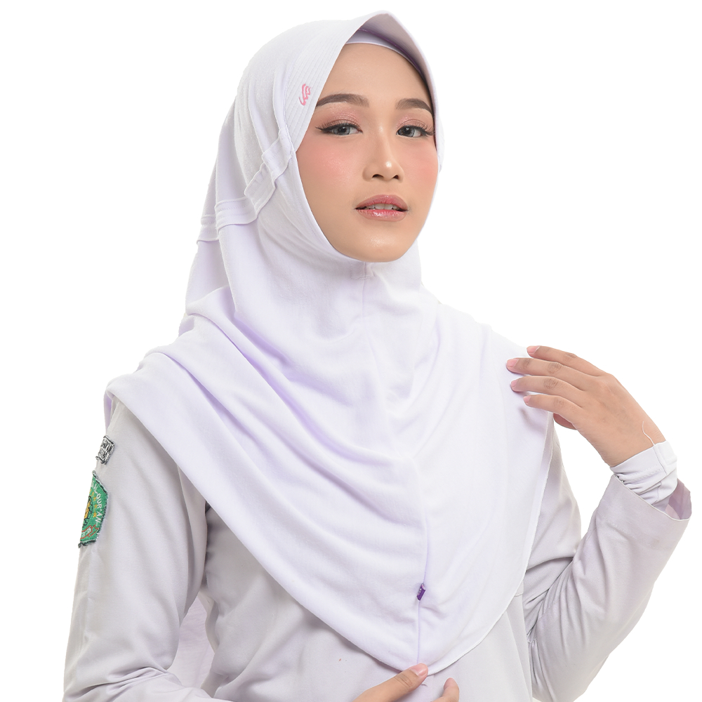 Rabbani - Kerudung Sekolah Instan Innova Lx Warna PUTIH