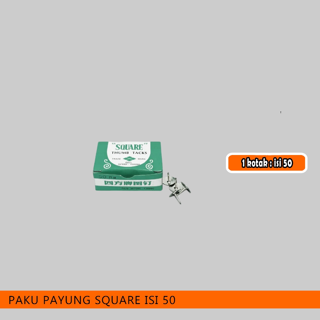 

paku payung square isi 50 pcs /1 kotak