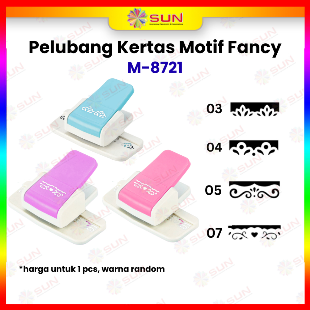 

Pelubang Kertas Motif Fancy Kamei 8721 & 8722 / Border Fancy Paper Puncher 8722 Continously