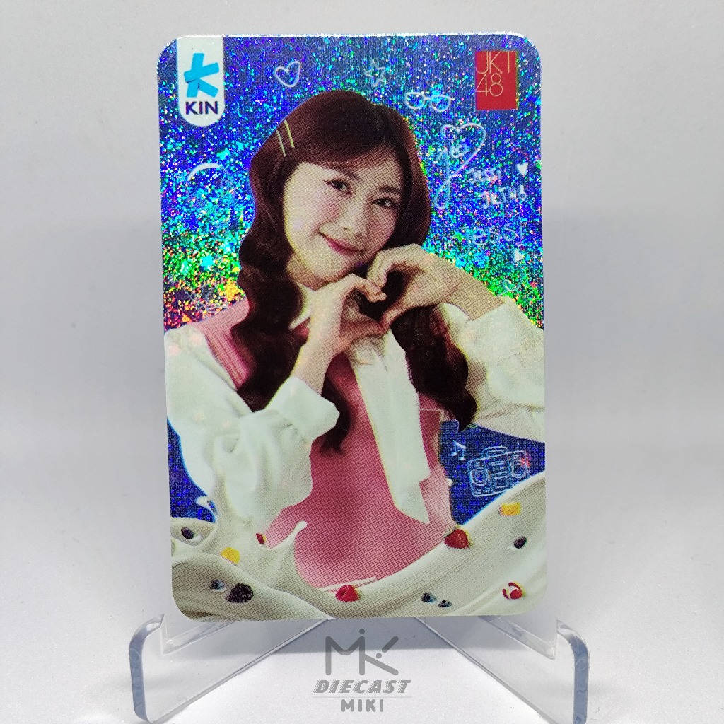 PHOTOCARD JESSI POSE HOLOGRAM GLITTER JKT48 X KIN YOGURT COLLECTIBLE LIMITED EDITION