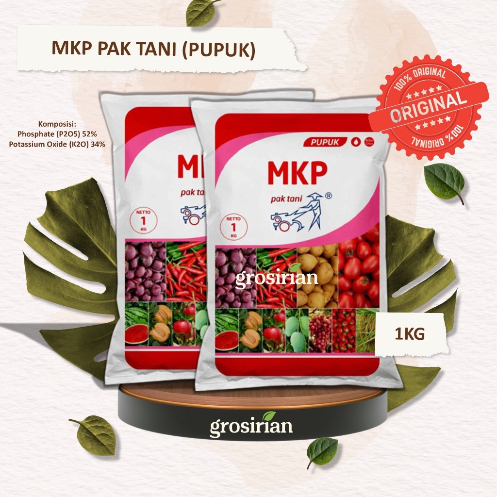 MKP PAK TANI - 1 KG | PENAMBAH BOBOT BUAH | PUPUK MKP PAK TANI BUAH BUNGA