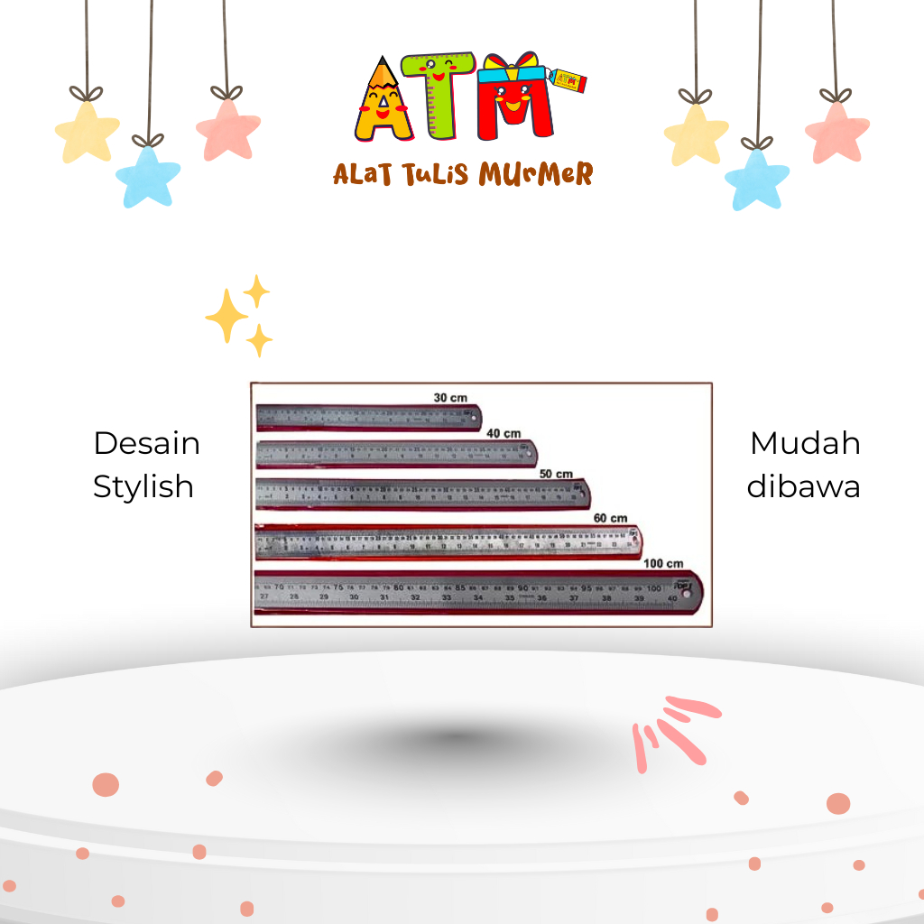 

Penggaris/Garisan/Pop 1 Penggaris Baja 100cm