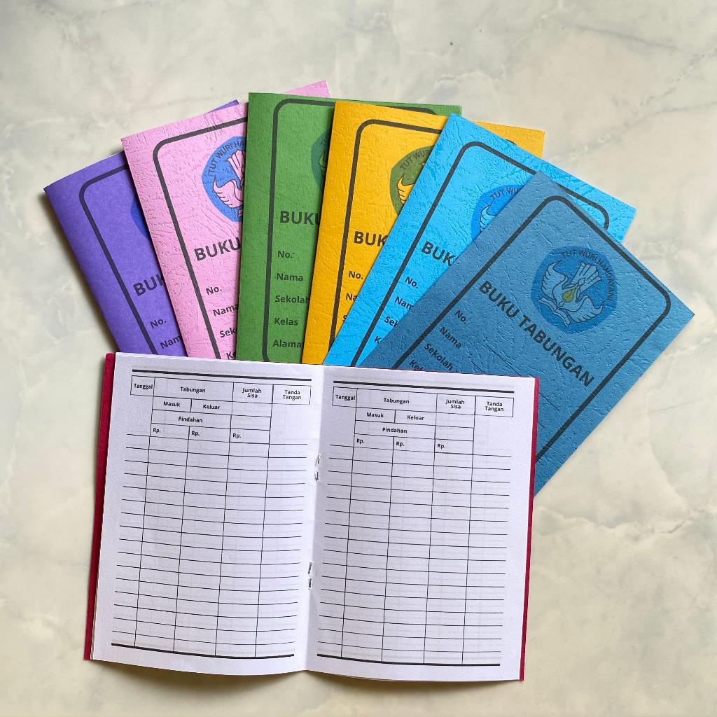 

[10pcs] Buku Tabungan Anak Siswa Sekolah Arisan Murah Kecil Warna Hvs Putih
