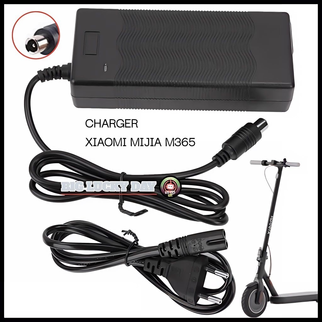 CHARGER 36V LITHIUM OUTPUT 42V 2A SCOOTER LISTRIK XIAOMI MIJIA M365 / 1S / PRO / SEGWAY NINEBOT ES1 