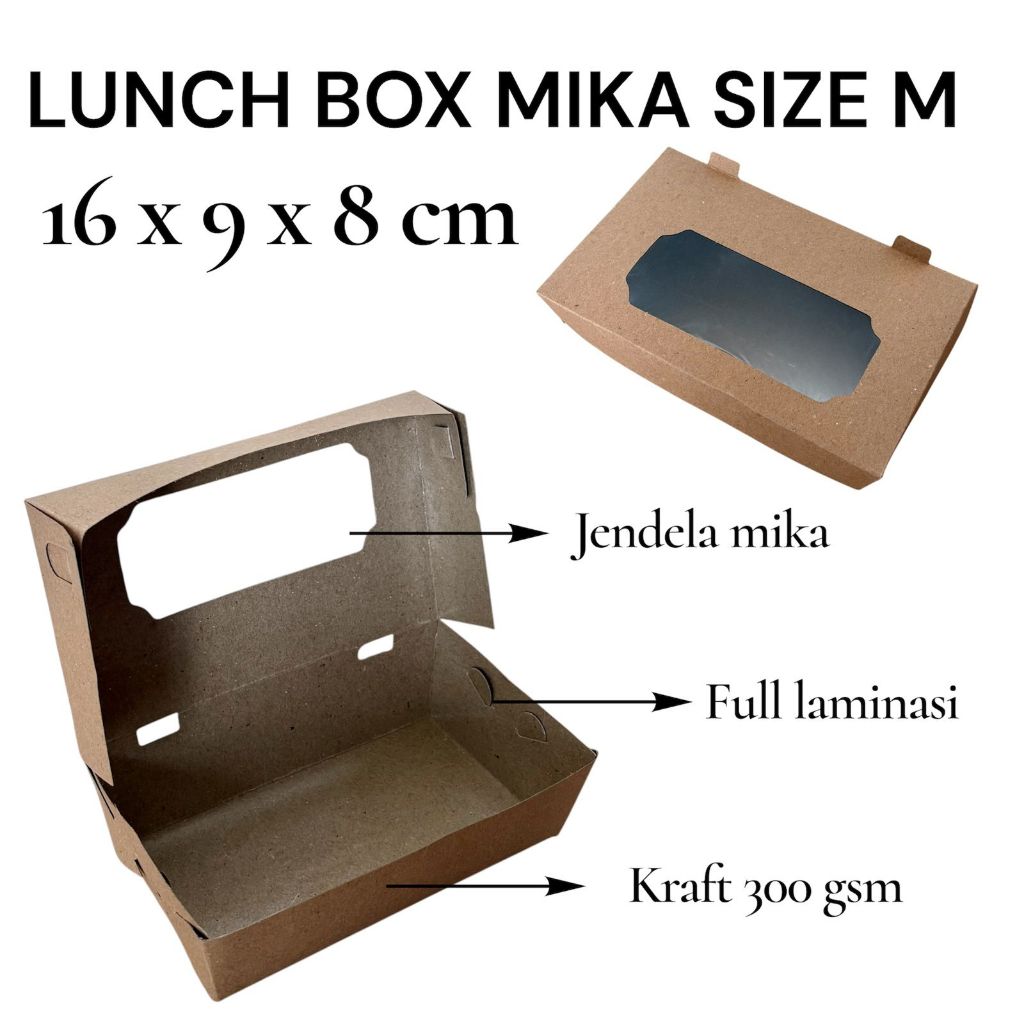

LUNCH BOX MIKA JENDELA SIZE M / BOX TAKEAWAY / KOTAK NASI