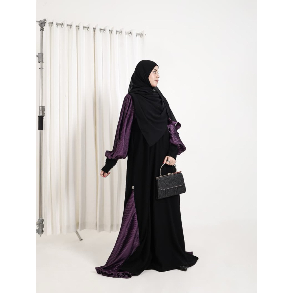 Abaya Aufa Oroginal by The Sisters-Abaya hitam-Abaya casual-Gamis mewah-Arabian look-Outfit muslimah