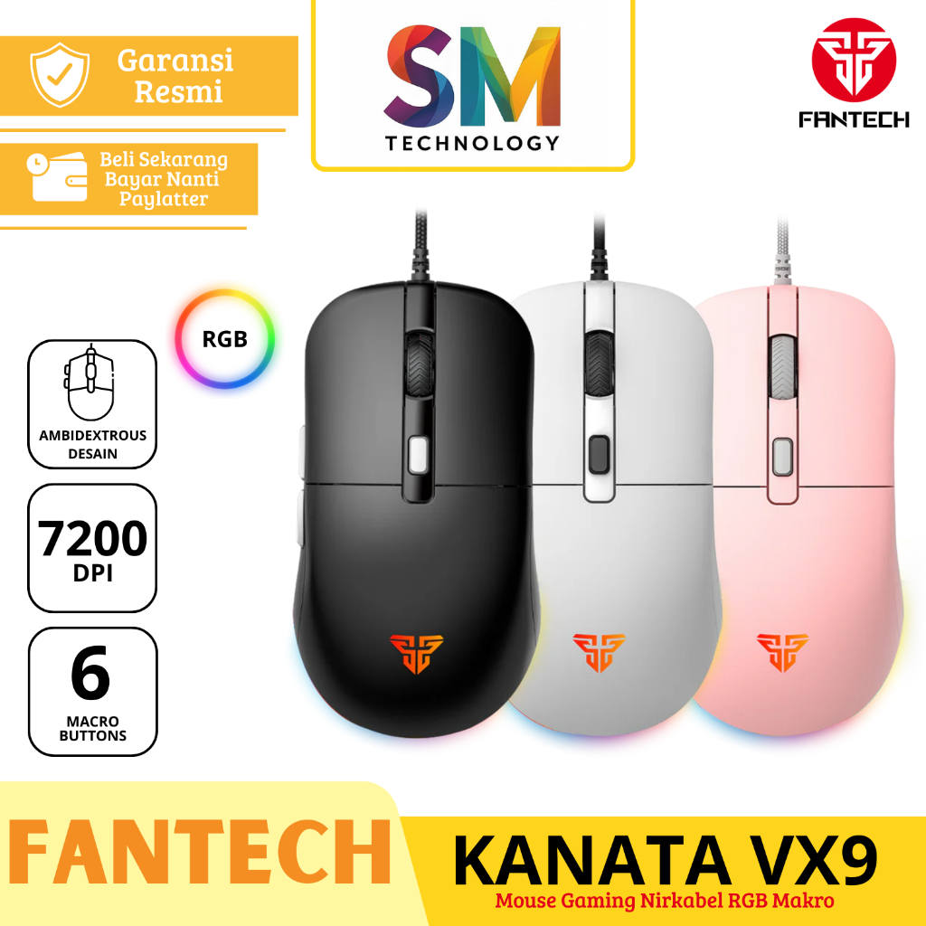 Fantech KANATA Mouse Gaming Wireless RGB Macro VX9