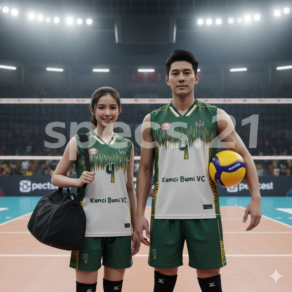 SPECS.21 Baju Kaos Jersey Atasan Wanita  Singlet Full Printing Jersey Voli Cewek Set 3D Custom Size 